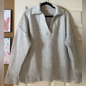 Maurices Light Gray V-Neck Sweater